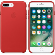 Apple iPhone Leather Case - оригинален кожен кейс (естествена кожа) за iPhone 8 Plus, iPhone 7 Plus (червен) 5