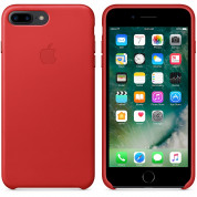 Apple iPhone Leather Case - оригинален кожен кейс (естествена кожа) за iPhone 8 Plus, iPhone 7 Plus (червен) 1