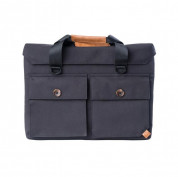 PKG Wingman Briefcase 15 - водоустойчива чанта с дръжки и презрамка за MacBook Pro 15 и лаптопи до 15.4 инча (черна)