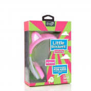 iFrogz Little Rockers Costume Kids On-Ear Headphones - слушалки подходящи за деца за мобилни устройства (розов-зелен) 5