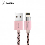 Baseus Magnetic Cable - кабел с магнитен конектор за Apple продукти с Lightning (розово злато)