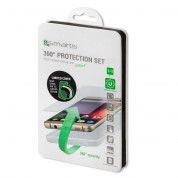 4smarts 360° Protection Set - тънък силиконов кейс и стъклено защитно покритие за дисплея на Huawei Mate 9 (прозрачен) 5