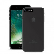 Ultra-Slim Case - тънък силиконов (TPU) калъф (0.3 mm) за iPhone 8 Plus, iPhone 7 Plus (черен-прозрачен)