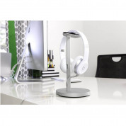 TwelveSouth Fermata Headphone Charging Stand - дизайнерска алуминиева поставка за слушалки (сребрист) 4