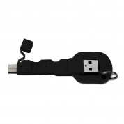 4smarts Basic KeyLink USB-C Cable - кабел тип ключодържател за всички устройства с USB-C (8.5 см) (черен)
