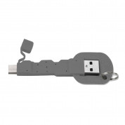 4smarts Basic KeyLink USB-C Cable - кабел тип ключодържател за всички устройства с USB-C (8.5 см) (сив)