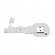 4smarts Basic KeyLink USB-C Cable - кабел тип ключодържател за всички устройства с USB-C (8.5 см) (бял)