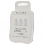 Samsung USB-C to microUSB Adapter 3pc. EE-GN930 - USB-C адаптер за устройства с USB-C порт (3 броя) (бял) 2
