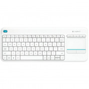 Logitech Wireless Touch Keyboard K400 Plus - безжична клавиатура за смарт телевизори (бял)