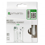 4smarts In-Ear Stereo Headset Melody - слушалки с управление на звука и микрофон за мобилни устройства (бял) 2