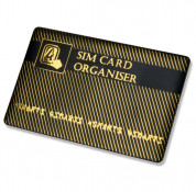 4smarts SIM Card Organiser Set - комплект органайзер с адаптери за мобилни устройства с нано и микро сим (черен-златист)