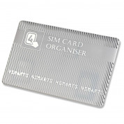 4smarts SIM Card Organiser Set - комплект органайзер с адаптери за мобилни устройства с нано и микро сим (сребрист)