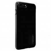 Spigen Thin Fit Case - качествен тънък матиран кейс за iPhone 8 Plus, iPhone 7 Plus (черен гланц) 9