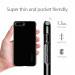 Spigen Thin Fit Case - качествен тънък матиран кейс за iPhone 8 Plus, iPhone 7 Plus (черен гланц) 4