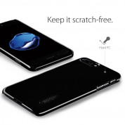 Spigen Thin Fit Case - качествен тънък матиран кейс за iPhone 8 Plus, iPhone 7 Plus (черен гланц) 6