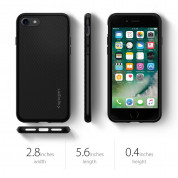 Spigen Liquid Air Case - силиконов (TPU) калъф с висока степен на защита за iPhone SE (2022), iPhone SE (2020), iPhone 8, iPhone 7 (черен) 10