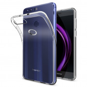 Spigen Liquid Crystal Case - тънък качествен термополиуретанов кейс за Huawei Honor 8 (прозрачен) 