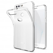 Spigen Liquid Crystal Case - тънък качествен термополиуретанов кейс за Huawei Honor 8 (прозрачен)  6