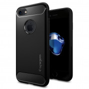 Spigen Rugged Armor Case for iPhone SE (2022), iPhone SE (2020), iPhone 8, iPhone 7 (black)