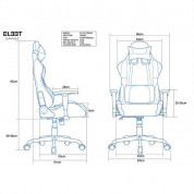El33t Elite Gaming Chair - ергономичен гейминг стол (черен-зелен) 5