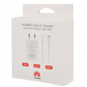Huawei Quick Charger AP32 incl. USB-C Cable HW-059200EHQ - захранване с технология за бързо зареждане и USB-C кабел (бял) (ритейл опаковка) 2