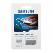 Samsung MicroSDHC Pro 32GB UHS-1 (клас 10) - microSDHC памет със SD адаптер за Samsung устройства (подходяща за GoPro) 5