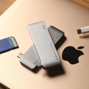 Elago Multi USB-C Hub - USB-C хъб към 2xUSB 3.0, MicroSD, SD и USB-C за MacBook и устройства с USB-C порт (сребрист) 6