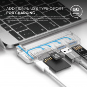 Elago Multi USB-C Hub - USB-C хъб към 2xUSB 3.0, MicroSD, SD и USB-C за MacBook и устройства с USB-C порт (сребрист) 3