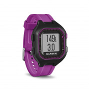 Garmin Forerunner 25 - умен часовник за бягане с GPS и смарт известия (черен-лилав)