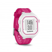 Garmin Forerunner 25 - умен часовник за бягане с GPS и смарт известия (бял-розов)