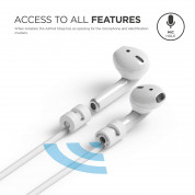 Elago AirPods Strap - тънко силиконово въженце за безжични слушалки Apple AirPods (бял) 2