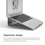 Elago L3 STAND - дизайнерска поставка за MacBook, преносими компютри и таблети (тъмносив) 2