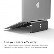 Elago L3 STAND - дизайнерска поставка за MacBook, преносими компютри и таблети (тъмносив)
