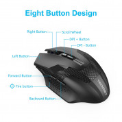 TeckNet WM289 Wireless Gaming Mouse 4000 DPI - безжична гейминг мишка (за Mac и PC) 5