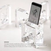 Elago M Acoustic Stand - дизайнерска акустична акрилна поставка за iPhone, Samsung и смартфони 4