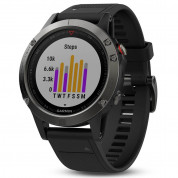 Garmin Fenix 5 - Мултиспорт GPS спортен часовник (сив с черна каишка) 1