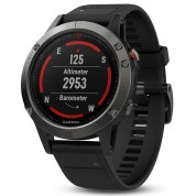 Garmin Fenix 5 - Мултиспорт GPS спортен часовник (сив с черна каишка)