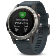 Garmin Fenix 5 - Мултиспорт GPS спортен часовник (сребрист с гранитно синя каишка)