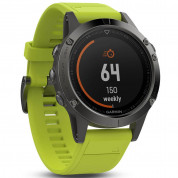 Garmin Fenix 5 - Multisport GPS Watch for Fitness, Adventure and Style (slate gray with amp yellow band) 4