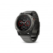 Garmin Fenix 5 Sapphire - Мултиспорт GPS спортен часовник със сапфирена леща (сив с метална каишка)