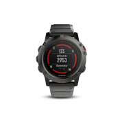 Garmin Fenix 5 Sapphire - Мултиспорт GPS спортен часовник със сапфирена леща (сив с метална каишка) 2