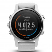 Garmin Fenix 5S - Мултиспорт GPS спортен часовник (сребрист с бяла каишка) 2