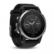 Garmin Fenix 5S - Мултиспорт GPS спортен часовник (сребрист с черна каишка)