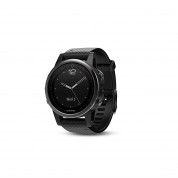 Garmin Fenix 5S Sapphire - Мултиспорт GPS спортен часовник със сапфирена леща (сив с черна каишка)