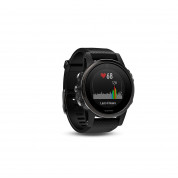 Garmin Fenix 5S Sapphire - Мултиспорт GPS спортен часовник със сапфирена леща (сив с черна каишка) 2