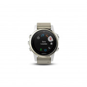 Garmin Fenix 5S Sapphire - Мултиспорт GPS спортен часовник със сапфирена леща (шампанско с велурена каишка) 1