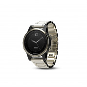 Garmin Fenix 5S Sapphire - Мултиспорт GPS спортен часовник със сапфирена леща (шампанско с метална каишка)
