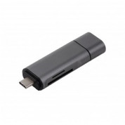 LMP USB-C, USB-A & microUSB Memory Card Reader - четец за карти памет за мобилни устройства (тъмносив) 5