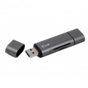 LMP USB-C, USB-A & microUSB Memory Card Reader - четец за карти памет за мобилни устройства (тъмносив) 3