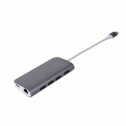 LMP USB-C mini Dock - мултифункционален хъб за свързване на допълнителна периферия за компютри с USB-C (тъмносив) 3